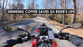 MAN RIDES GS TO COFFEE SHOP | RIDE ON