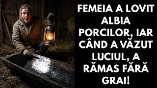 Femeia a lovit albia porcilor, iar când a văzut luciul, a rămas fără grai!