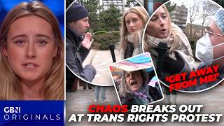 'GET AWAY from me' | Trans activists fume at chaotic protest after failing to answer basic questions