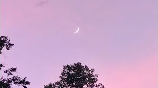 Waxing Crescent Moon Setting Time Lapse - June 24, 2020