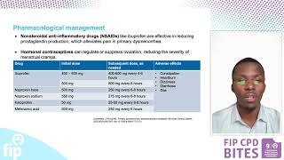 Primary dysmenorrhea — Managing period pain in the community pharmacy ep.1 (CPD Bite)