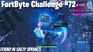 Fortnite FortByte Challenge 72 Guide | Found in Salty Springs (Fortnite Battle Royale)