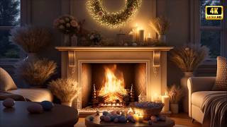 Easter Cozy Fireplace 🐣🔥 | Warm Candlelight & Relaxing Crackling Fire Ambience