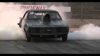 Phoenix 1969 Camaro burnout Gopro In-car Drag Racing