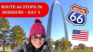 Route 66 Road Trip Stops in Missouri | Canada to USA 15000 KMS Road Trip Day-3| Fly Without Wings |