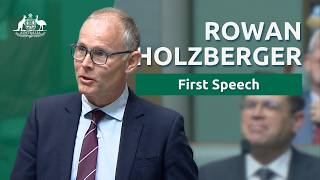 First Speech -  Rowan Holzberger MP | Member for Forde QLD