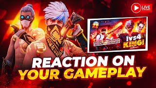 FREE FIRE LIVE GUILD TEST🎯ROOM GIVEAWAY🤯 | FF LIVE TEAM CODE GIVEAWAY || LIVE REACTION FF LIVE #ff
