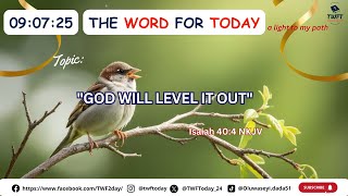 GOD WILL LEVEL IT OUT || 09-07-2025 || Oluwaseyi Dada