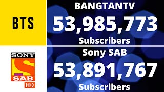 BANGTANTV vs Sony SAB - Subscriber History (2019-2021)