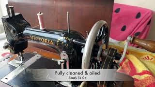 NOW SOLD Victoria Hand Cranked Vibrating Shuttle Sewing Machine Working Nice RetrobitzVintage Etsy