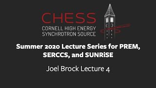 Brock Lecture #4: Scattering by Condensed Matter (Part 3)