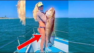 Florida Girl Fillets MASSIVE Fish!