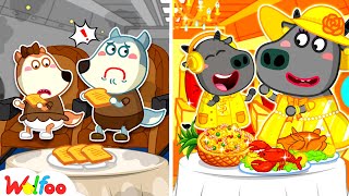 NEW | $1 vs $100,000 Airplane Food | Educational Cartoons | Wolfoo Channel | Kids Cartoon