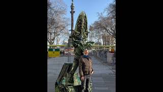 Cool living statue