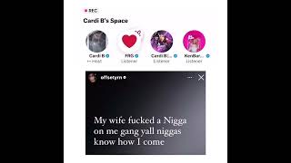 Cardi b responds to offset saying she cheated on him