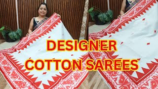 PURE DESIGNER COTTON SAREES || #cotton #sarees #designersarees