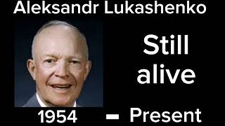 U.S. presidents sing songs based on who was president during the life and rule of the leader of 🇧🇾