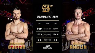 CFFC 137: Armando Gjetja vs Collin Anglin | October 18, 2024