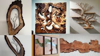 Rustic Wooden Live Edge Wall Sculptures.