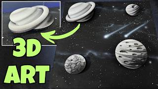 Creating 3D Space Art Using A Laser & Airbrush