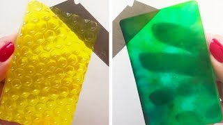 Only Clear Glycerin Soap Cutting ! Relaxing Sounds ! (no talking) Satisfying ASMR Video | P14