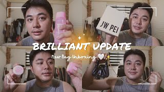 Brilliant Whitening Facial Set Update and unboxing new bag ** JW PEI Gabbi Super Mini Bag ** :) 🤍✨