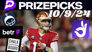 PRIZEPICKS NFL TNF 49ers vs Seahawks FREE PICK 10/9/24 #nfl #prizepicks #sportsbetting #49ers #betr