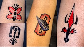 Butterfly 🦋 tattoo and 3 different styles tattoos making at home 👌