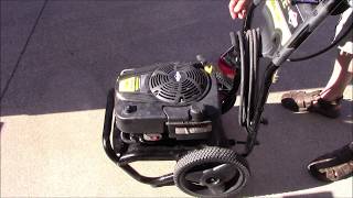 Briggs and Stratton engine oil change on a power washer