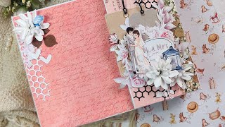 Wedding Anniversary photo album / handmade wedding scrapbook/ anniversary gift #creations007