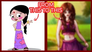 Redrawing Chutki in my style | Chhota Bheem