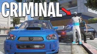 Turning In Criminals As A Getaway Driver in GTA 5 RP