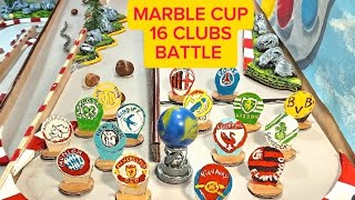 MARBLE CUP. 16 CLUBS BATTLE IT OUT. MARBLE RACE. MARBLE RUN. FOOTBALL. 