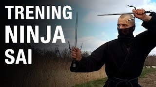 TRENING Z BRONIĄ NINJA, SZTYLETY SAI - NINJUTSU (#13)