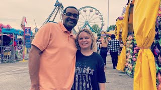 Carnival Fair and thrill rides and ice cream truck