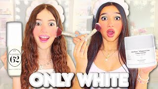 ONLY using WHITE MAKEUP & SKINCARE🤍