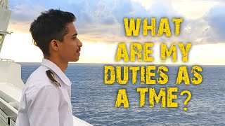 My duties as a tme || life as engine cadet in ship|| trainee marine engineer