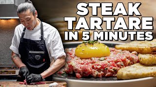 How to MAKE STEAK TARTARE IN Less Than 5 MINUTES