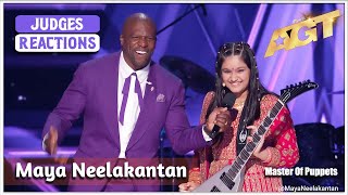AGT Judges Reactions - Maya Neelakantan (Master Of Puppets)