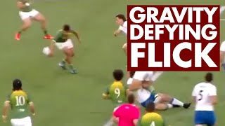 Very impressive gravity defying flick pass