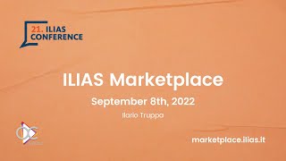 Presentation of ILIAS Marketplace at the International ILIAS Conference 2022