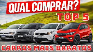 TOP 5: The cheapest cars in Brazil in 2026