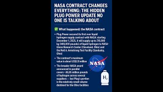 NASA Contract Changes Everything: The Hidden Plug Power Update No One Is Talking About