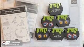Caldron Shaped Swivel Top Treat Box featuring the Potions & Spells Bundle
