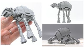 I Built a Palm-Sized LEGO Starwars AT-AT [Re-Edited]