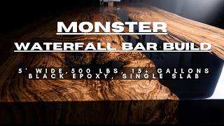 Building a MASSIVE Waterfall Bar with Wood and Epoxy | Advanced Woodworking