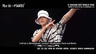 G-DRAGON Has A Message For You Brum!