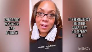 #SilverHair Going natural( Silver Hair Journey) Update! #greyhair #silver #embracetheprocess