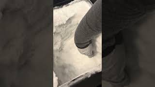 Enjoying Some Frost/#icechunks #freezerfrost #powderysoftice #humidifierfrost 