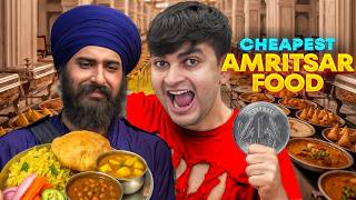 Eating Only CHEAPEST AMRITSAR FOOD for 24 Hours